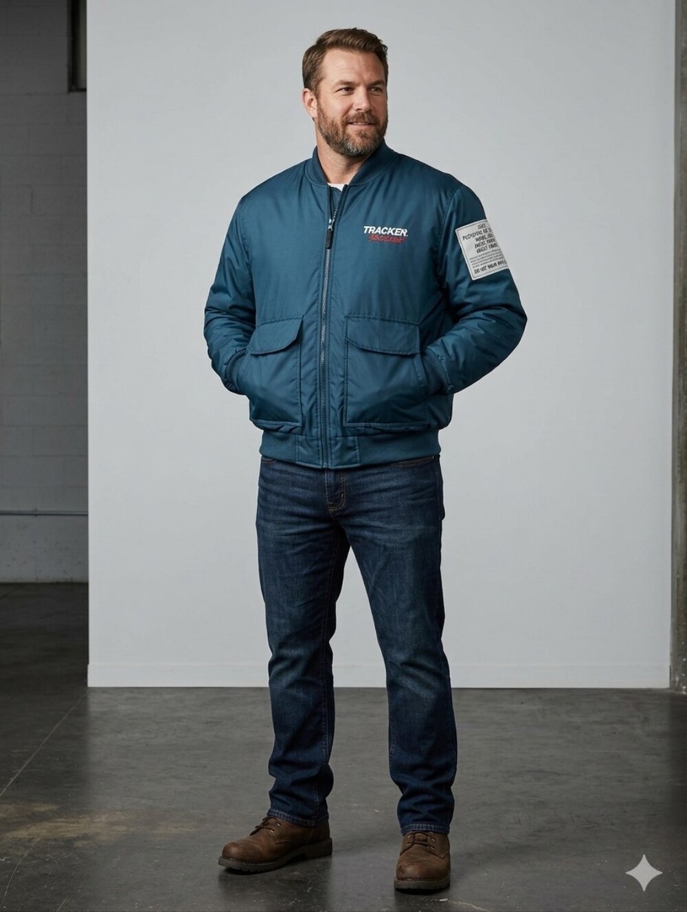 Bass Pro Shops Dark Blue FLOTATION Bomber Jacket, 50/52 inches
